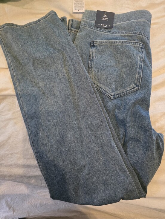 Lands' End Denim - NWT Lands' End Mid Rise Straight Leg Jeans in Denim Blue